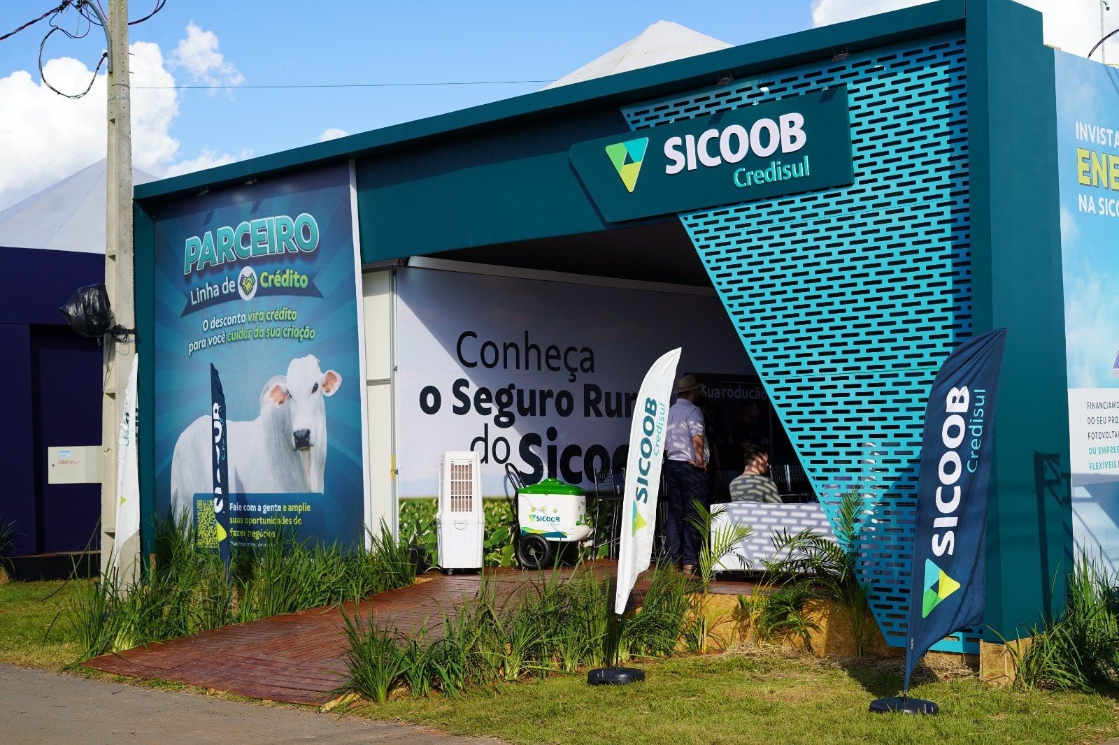 Stand do Sicoob Credisul montado pela Afix Eventos no Show Safra